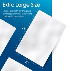 Inspire Adult Wet Wipes Wash Cloths Extra Large 8×12 Pack of 8