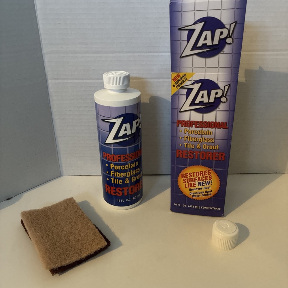 Zap! Professional Restorer for Porcelain Fiberglass Tile Grout 16 oz NEW