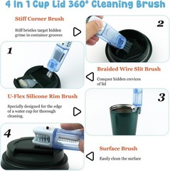 4 Pack Bottle Brush Cleaner Water Bottle Brush Cleaning Kit Straw Cleaner for Ow