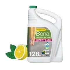 Bona Multi Surface Floor Cleaner Refill 128 fl oz Lemon Mint Residue Free Floor