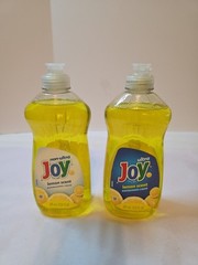 Set Of 2 Vintage Joy Lemon Scent Dishwashing Liquid 12.6 Fl Oz