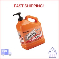Permatex 25219 Fast Orange Pumice Lotion Hand Cleaners, Citrus, Bottle with Pump