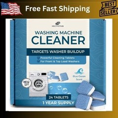 Uproot Clean Washing Machine Cleaner Tablets – 24 Pack for a 12 Month Supply. F
