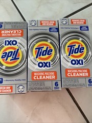 3 Boxes Tide Washing Machine Cleaner with Oxi 6 Month Supply Ea