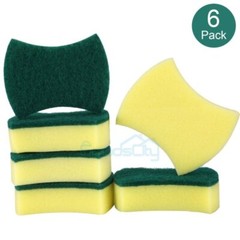 48/72pcs Multi-purpose Double-faced Sponge Scou Pads Dish Washing Scrub Sponge