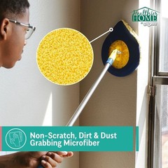 Extendable Wall Cleaner – Long Handle Ceiling & Baseboard Duster, Telescoping Mo