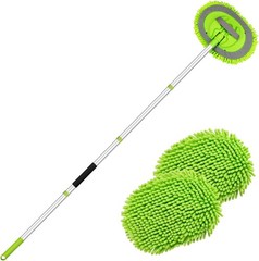 62″ Car Wash Brush Kit Mitt Mop Sponge with Long Handle Chenille Microfiber C…