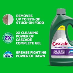 Cascade Fresh Platinum Gel Dishwasher Detergents – 75oz