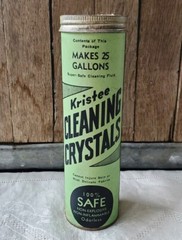 Vintage Tin Cylinder of Kristee Cleaning Crystals