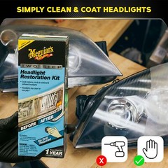 Meguiars Two Step Headlight Restoration Kit Cleaner Restores