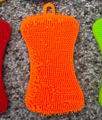 Kitchen Cleaning Silicone Brush Sponge Scrubber Thick 3×4 U-Pick Color USA stock