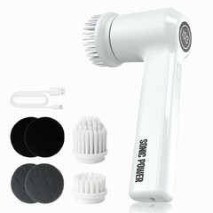 Spin Scrubber – Handheld & Ergonomic, IPX7 Waterproof, 4 Multi-Purpose Brush …