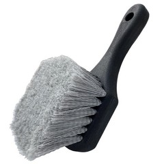 Black Soft Bristle Car Wheel & Tire Brush: Easy Rim Cleaning & Grime Removal