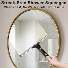 Swivel Shower Squeegee for Glass Doors, All-Purpose Anti-Slip Window Squeegee…