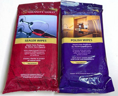 Granite Gold Polish & Sealer Wipes for Natural Stone, Safe on Food-Prep Surfaces
