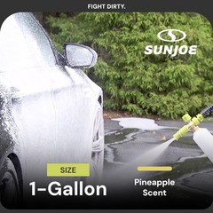 Sun Joe Premium Snow Foam Pineapple Scent Car Wash Soap & Cleaner, 1 Gal, FCS1G