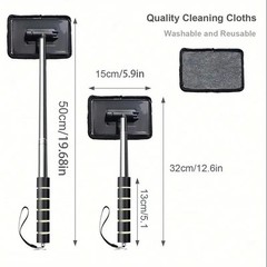 1PC Automobile Windshield Defogging Brush Telescopic Glass Cleaner Dust Remover