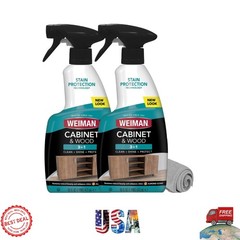 2-Pack Wood Cleaner for Furniture – Shine & Protect 16 oz with Microfiber Towel