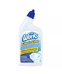 2P The Works Classic Clean Toilet Bowl Cleaner, 24 Fl. Oz, Removes Tough Stains