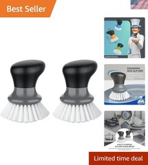 Dish Scrub Brush, Palm Brush Dish Scrubber with Ergonomic Grip, Kitchen Brush…