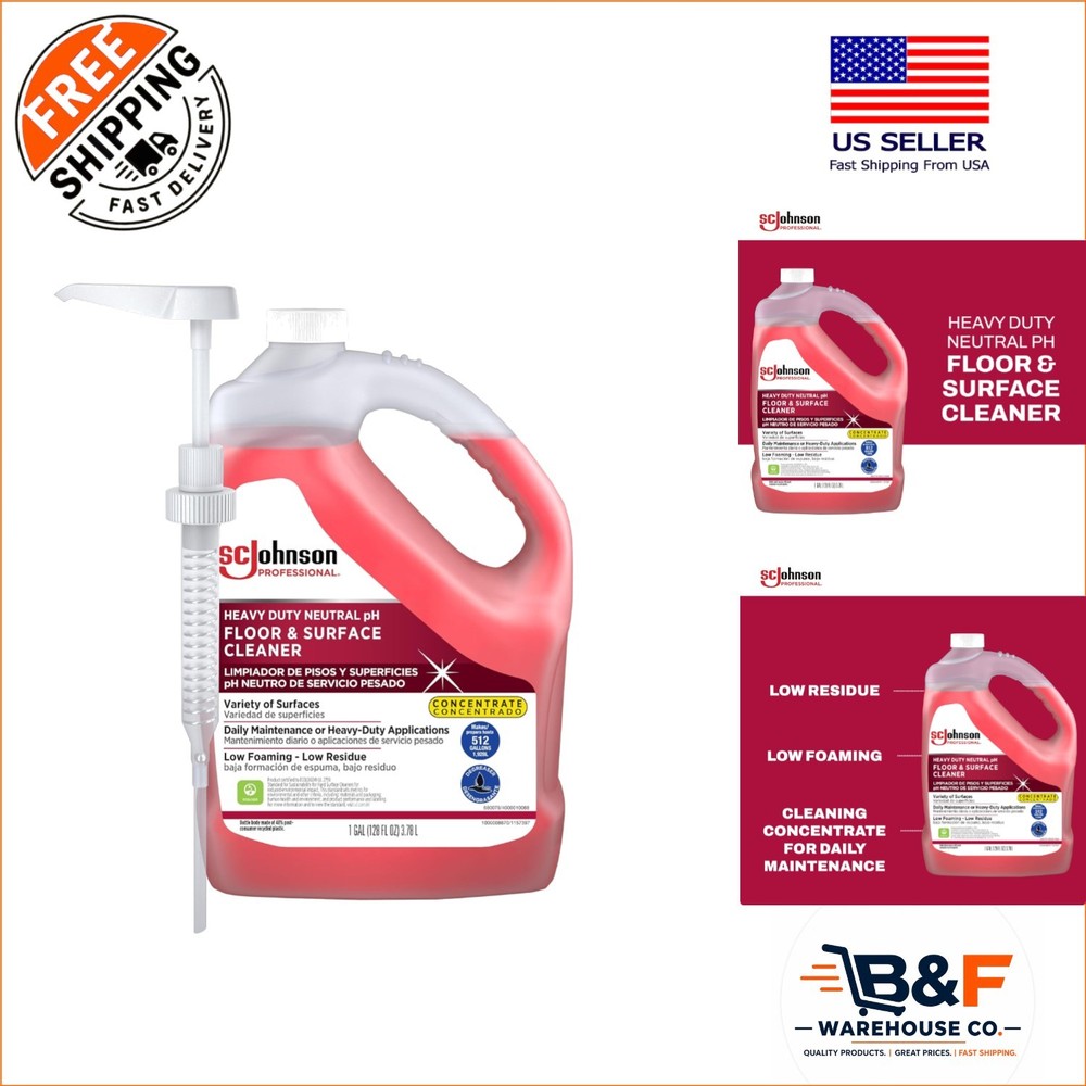 Heavy Duty Neutral pH Floor Cleaner Concentrate – 1 Gallon for Professionals
