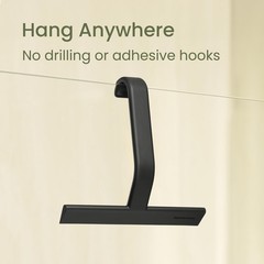 JustHang Shower Squeegee for Glass Doors, AllOnePiece AwardWinning Silicone S…