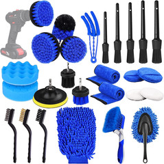 26Pcs Auto Cleaning Brush Set – Interior/Exterior, Wheels Drill Brushes, Buffing