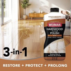 High-Traffic Wood Floor Polish & Restorer Bundle – 32 Oz, Safe for Kids and Pets
