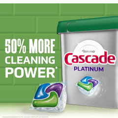 Cascade Platinum Dishwasher Pods, Dishwasher Detergent, Dish Detergent Soap