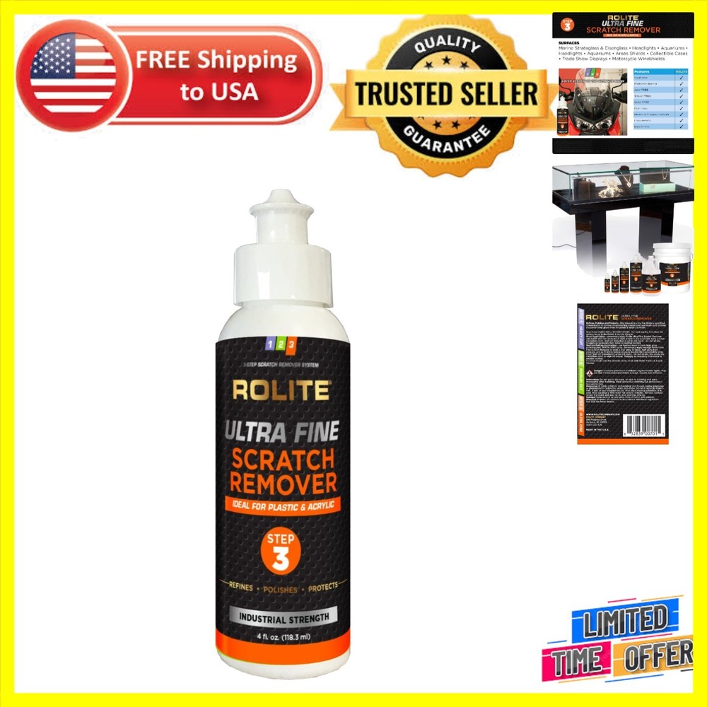 Ultra Fine Scratch Remover for Acrylic & Plastic – 4oz, Perfect for Headlight…