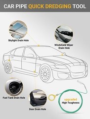 Upgraded Auto Sunroof Cleaning Tool, Long 120 Inch Flexible Drain Brush for Car
