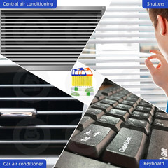 4Pcs Window Venetian Blind Cleaner Duster Tool,Washable 7 Fingers Dusting Cleane