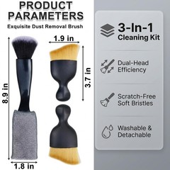 3 Pcs Exquisite Microfiber Duster Brushes, Car Detailing Brushes, Feather Dus…