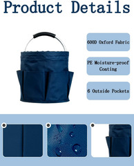 Cleaning Caddy with Handle, for Cleaning Supplies Organizer Bucket | Foldable St