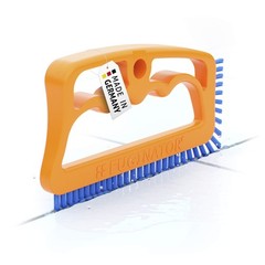 Ergonomic Orange Blue Grout Brush For Easy Cleaning In Kitchen And Bathroom