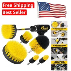 6-Pack Drill Brush Power Scrubber Set – Ultimate Cleaning Kit for Grout & Floors