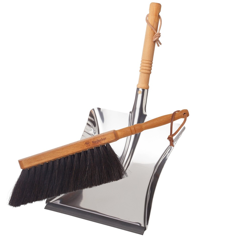 Horsehair Fiber Hand Brush and Dust Pan Set – Wooden Broom and Dustpan Set fo…