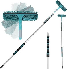 36ft High Reach Window Squeegee & Extension Pole, Telescoping Cleaner Kit, 5-Sta