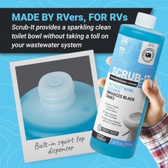 Scrub-It RV Toilet Bowl Cleaner Liquid – RV Toilet Cleaner for Rimless RV