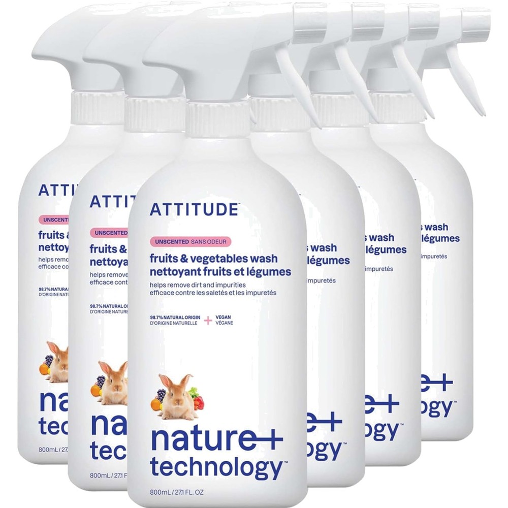 Cruelty-Free & Fruit Wash – 27.1 Fl Oz Eco-Friendly Pack of 6 by ATTITUDE
