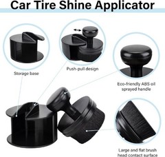 2 PCS Tire Shine Applicator Brush, Tire Dressing Brush Applicator with Seal Cove
