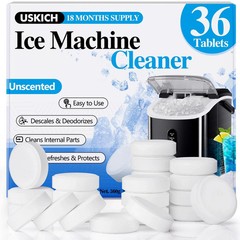 USKICH Ice Machine Cleaner Descaler Tablets-36Pack Ice Maker Cleaner Compatib…