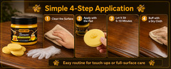 Natural Wood Beeswax Polish, Furniture Floor Care Wax Restores Shine & Repairs