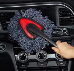 Plumero de Microfibra para Auto, Limpieza Exterior Sin Rayones con Mango Extensi