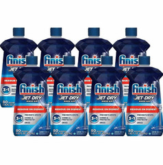 Finish Jet Dry Liquid Dishwasher Rinse Agent Aid 8.45 Oz Bottle Bulk 8 Pack Case