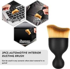 3PCS Car Interior Cleaning Brush Automotive Interior Dusting Brush Soft Bristles