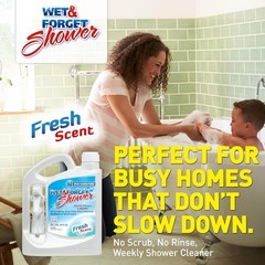 Wet Forget Shower Cleaner Spray 64 Fl Oz Fresh Scent Multi Surface Weekly No