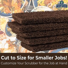 Heavy Duty XL Brown Scouring Pad 2 Pack. 10 x 4.5in Large Multipurpose Nylon …