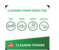 All Purpose Abrasive Powder Cleaner with Bleach, Lemon Comet 21 oz.