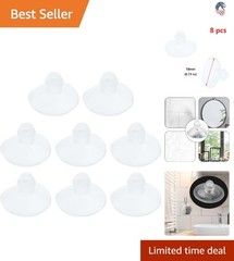 18mm Clear Rubber Suction Cups Pack of 8 Compatible with Glass Plastic Stainl…